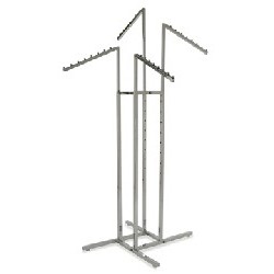 Chrome 4-Way Clothing Rack,...